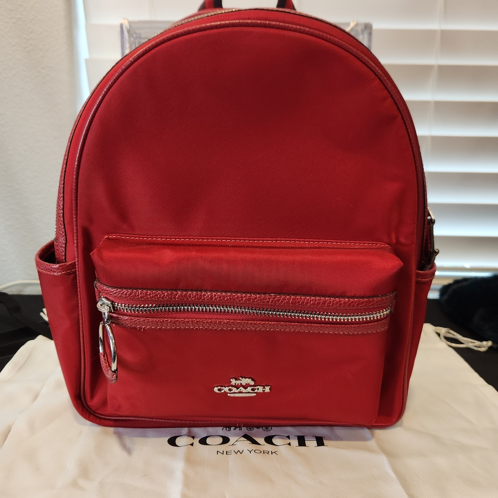 Coach Red Backpack - Picture 1 of 4